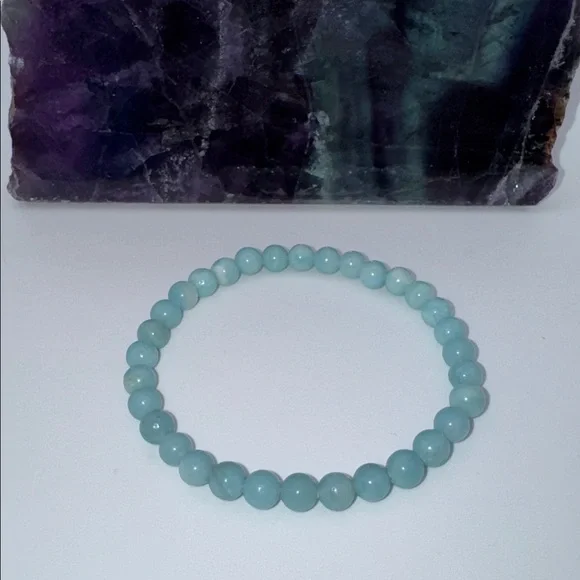 Amazonite Stone Beaded Bracelet - Picture 2 of 3